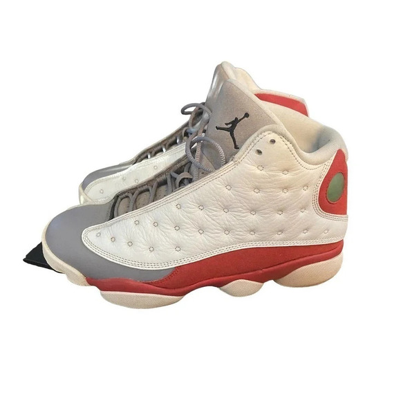2014 Nike Air Jordan XIII 13 Retro Mens Gray White Red OG Size 8.5 414571-126 - Picture 8 of 9